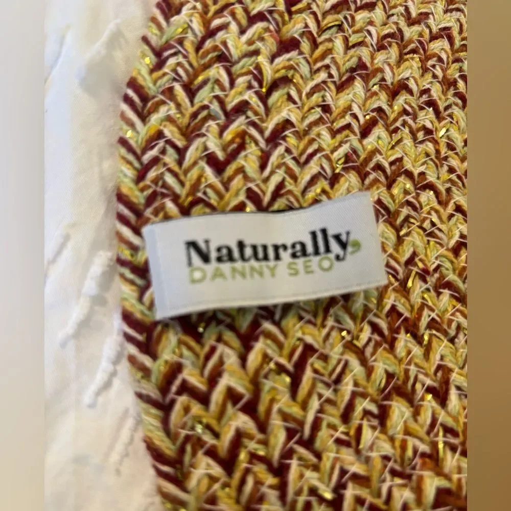 Set of 4 Placemats by Naturally, Danny Seo Cotton Metallic Yarn Round 15” Autumn